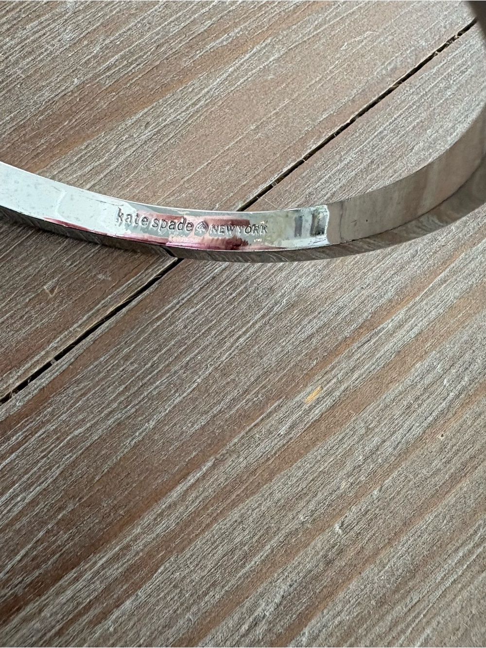 kate spade Silver Bow Crystal Bangle Bracelet - Picture 6 of 6